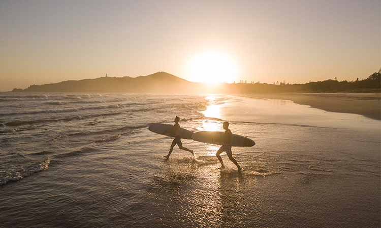 Sunrise Surfing at Byron Bay YHA