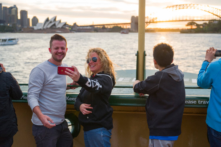 14. Harbour Bridge Sunset Selfie from Manly Ferry 2017