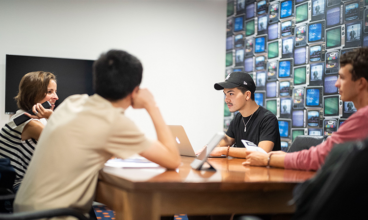 Collaborating at Sydney Central YHA's Coworking Space