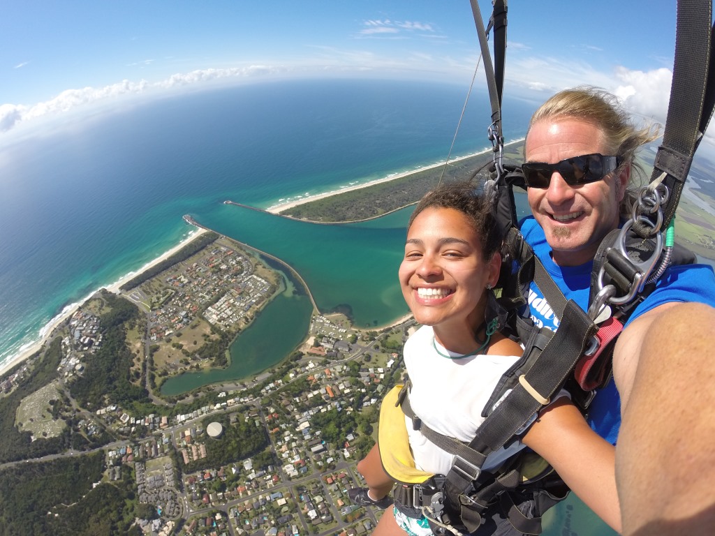 Skydive Byron Bay- Selfie in the Sky