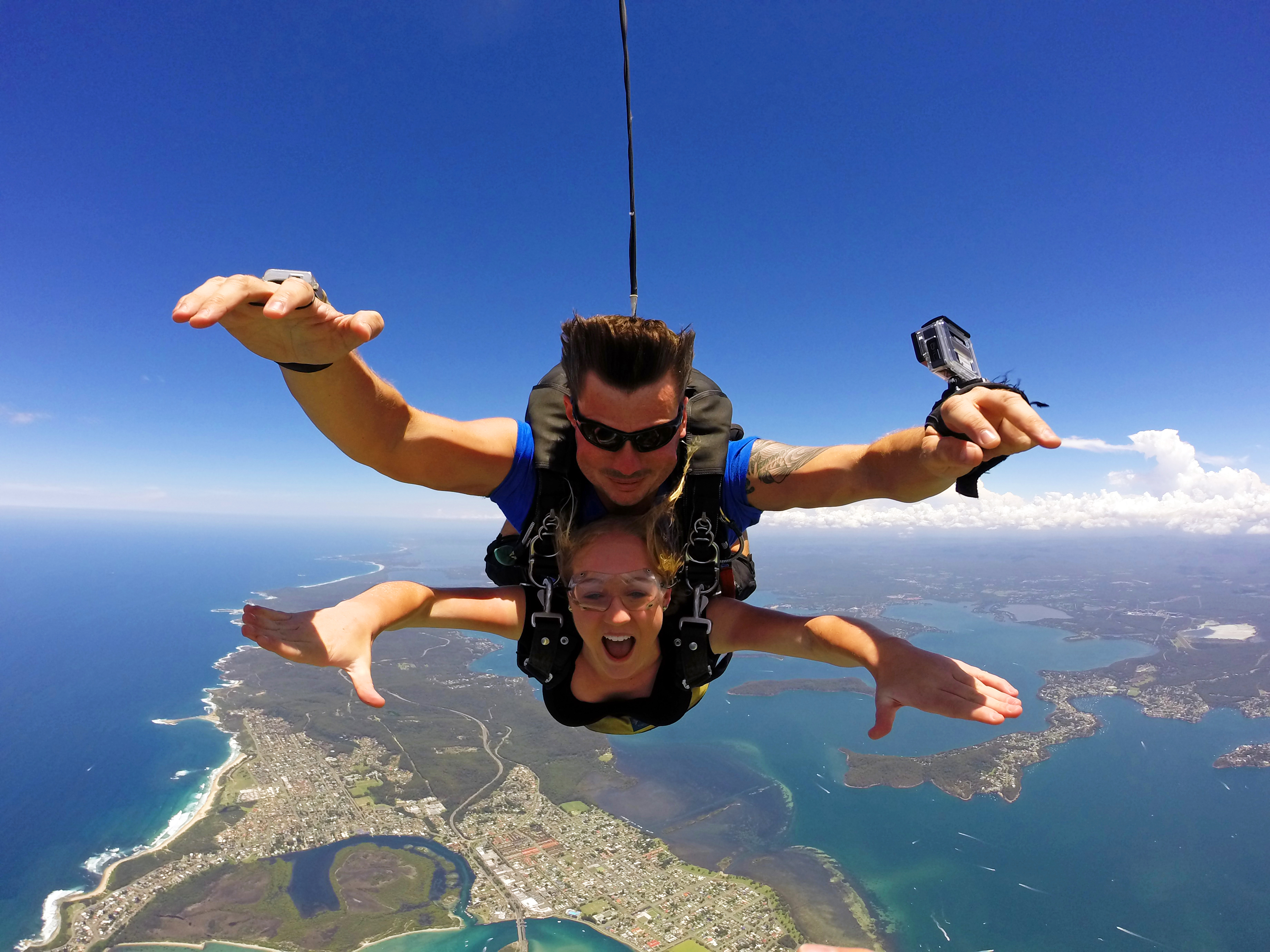 Skydive Newcastle- Flying along coastline