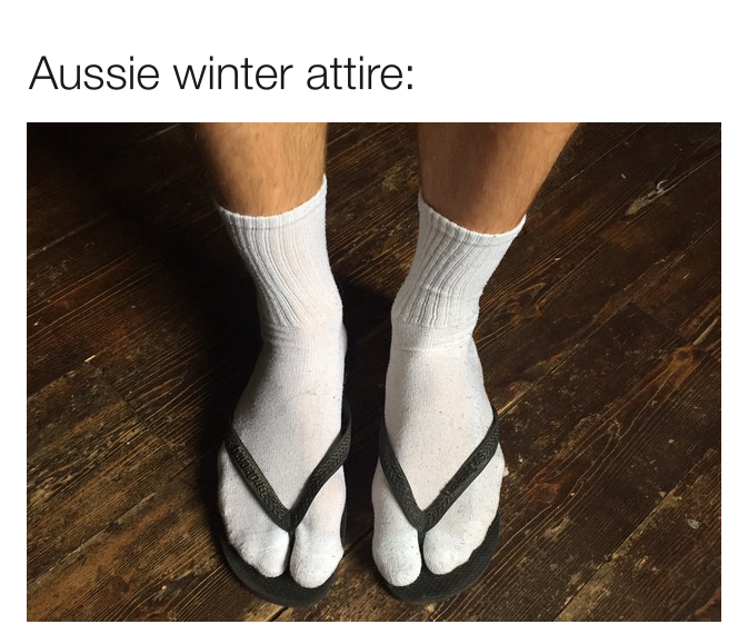 Aussie winter attire