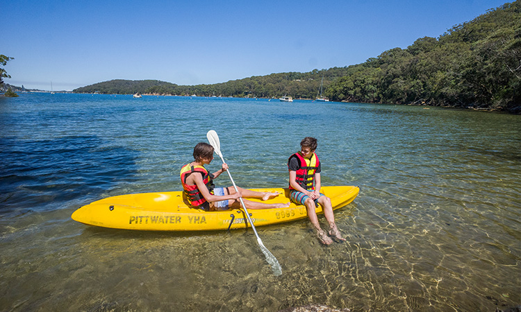 Kayaking at Pittwater YHA