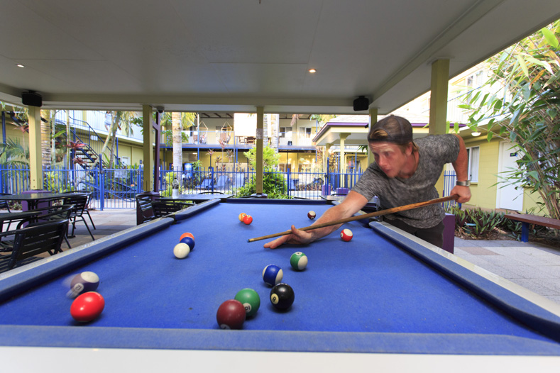 Cairns Central YHA - pool table