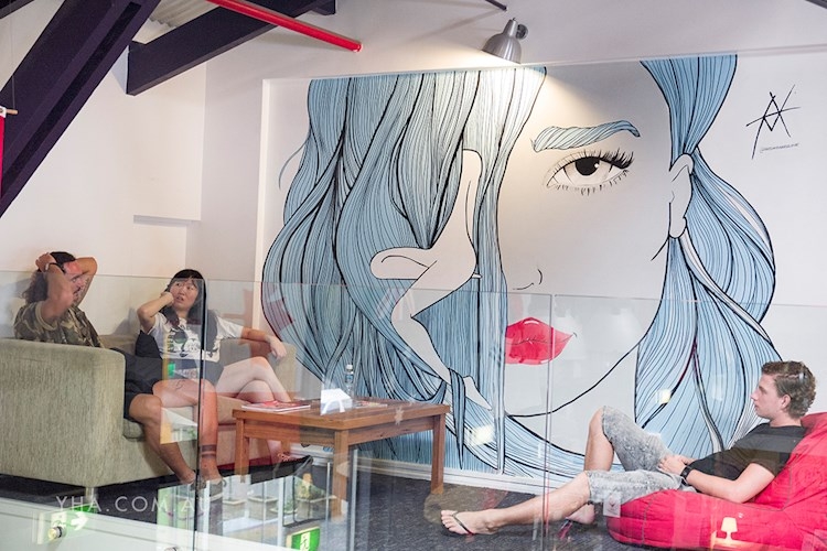Railway Square YHA - Common Area w/ Mural