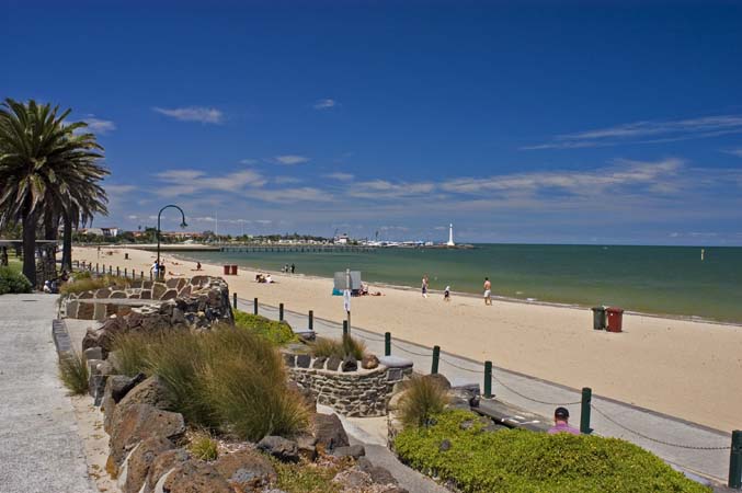 St Kilda Beach, near Melbourne Central YHA