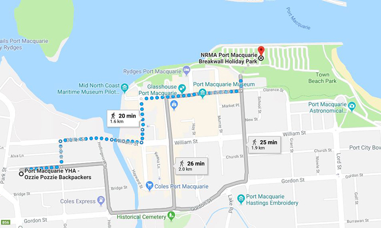 FOTS to Port Macquarie YHA